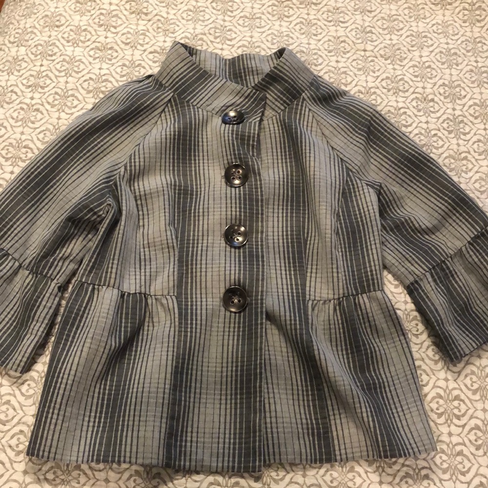 Gray plaid blazer